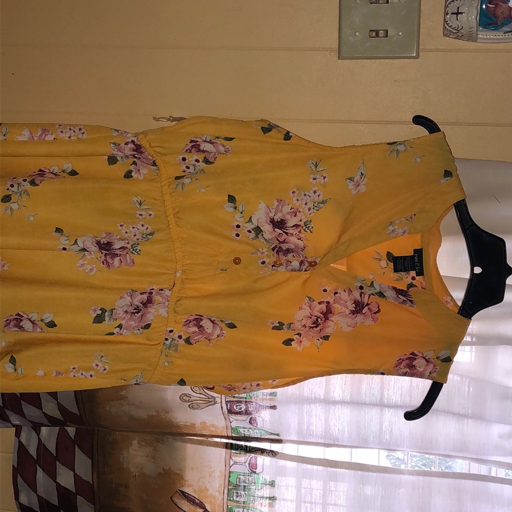 yellow flowered sundress